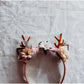 Reindeer Flower Crown - Pink Dainty - OOAK